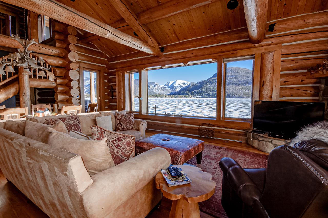 Placeholder: wood cabin interior
